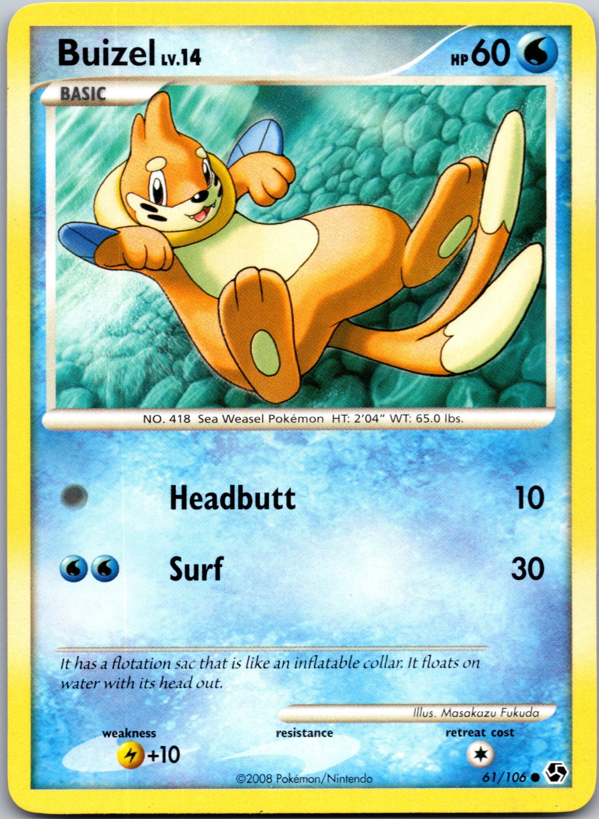 2008 Countdown Calendar Promo 061/106 Buizel LP