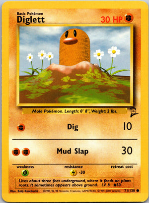 Diglett Common Base Set 2 071/130 LP