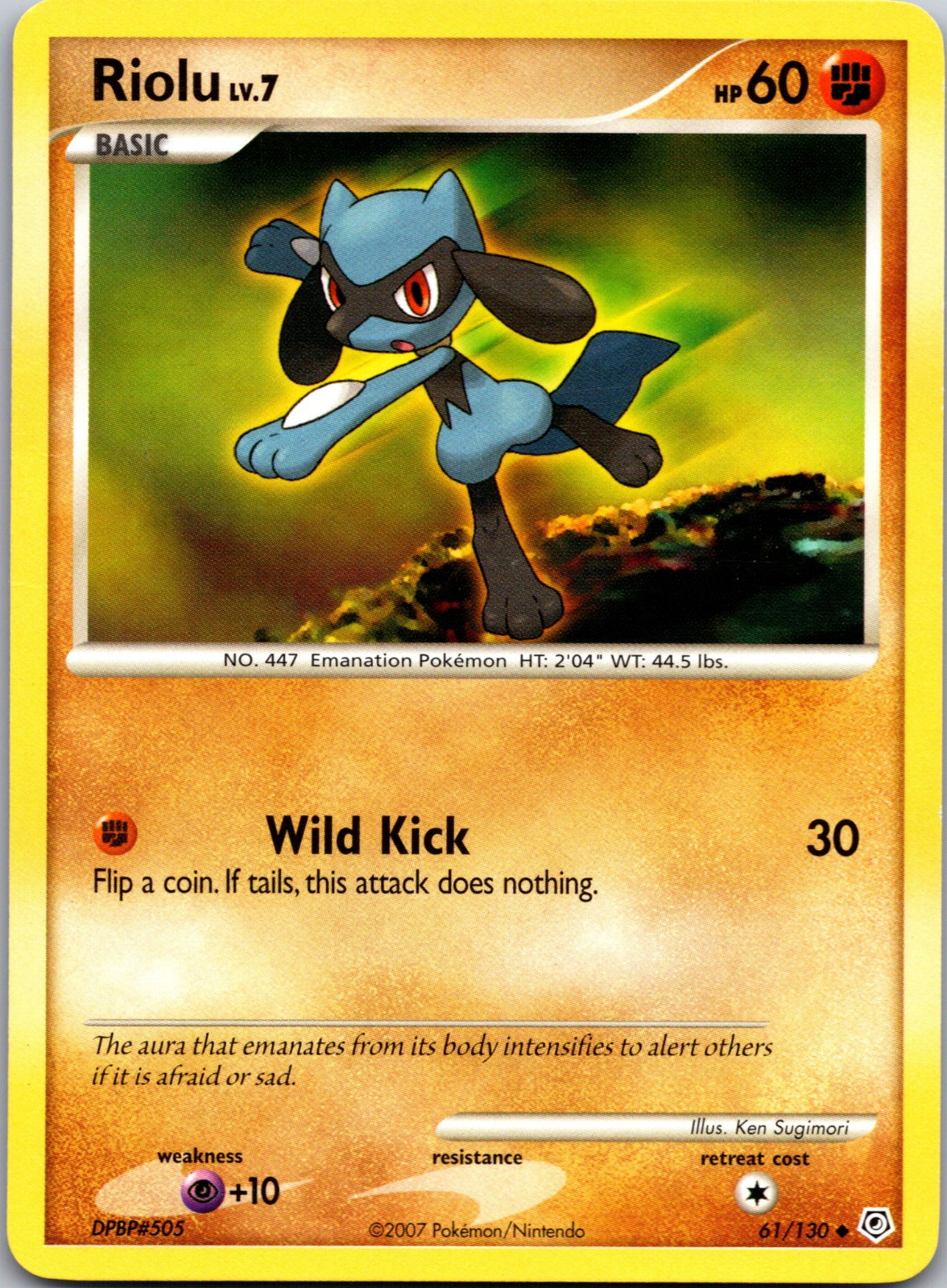 2007 Diamond and Pearl 061/130 Riolu LP A187