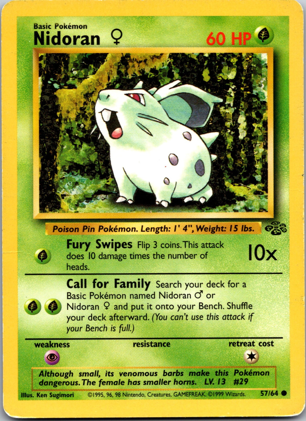 1999 Jungle 57/64 Nidoran F HP Z333