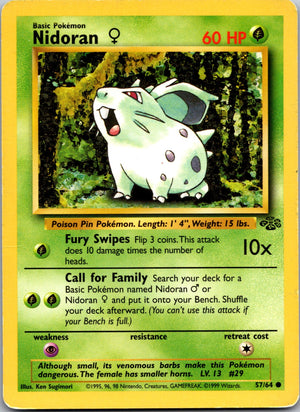1999 Jungle 57/64 Nidoran F LP