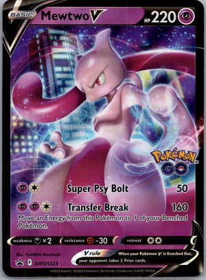 2019 SWSH: Sword and Shield Promo Cards SWSH223 Mewtwo V LP