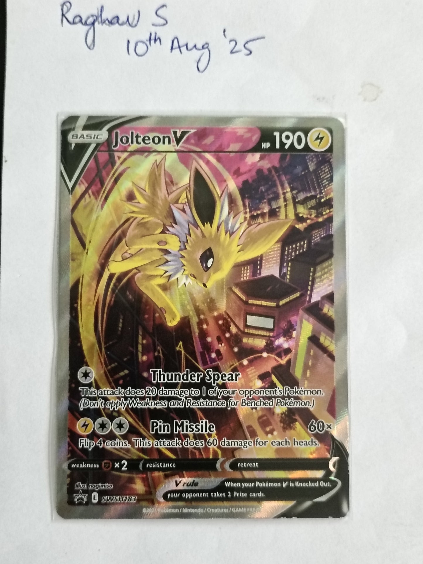 2021 Jolteon V #SWSH183 Promo
