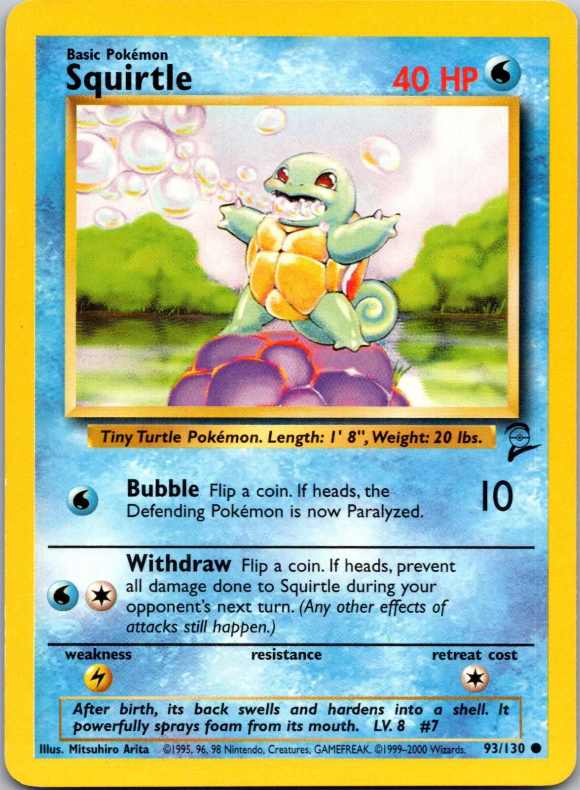 2000 Base Set 2 093/130 Squirtle LP