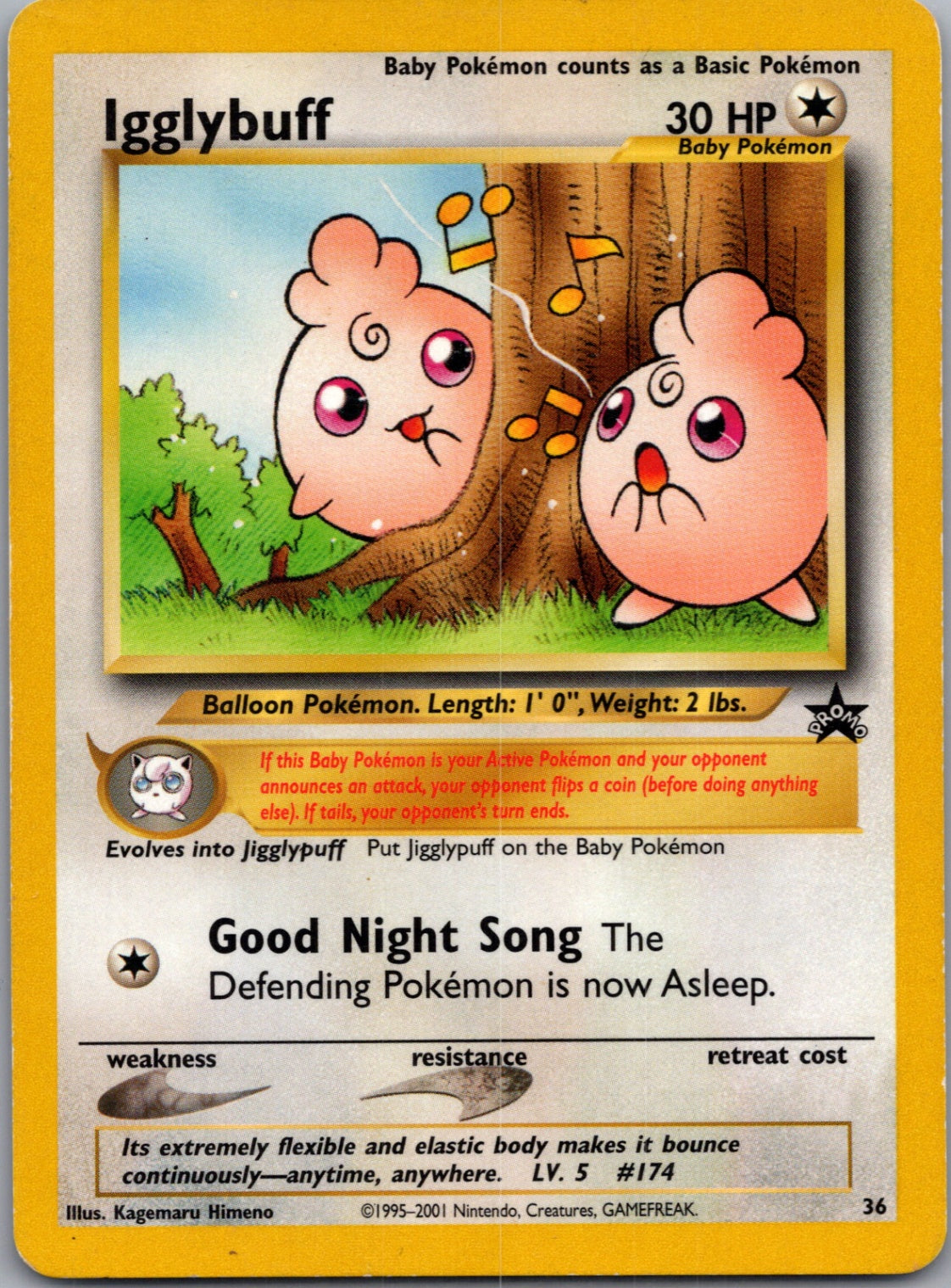2001 WoTC Promo 36/53 Igglybuff Promo M25