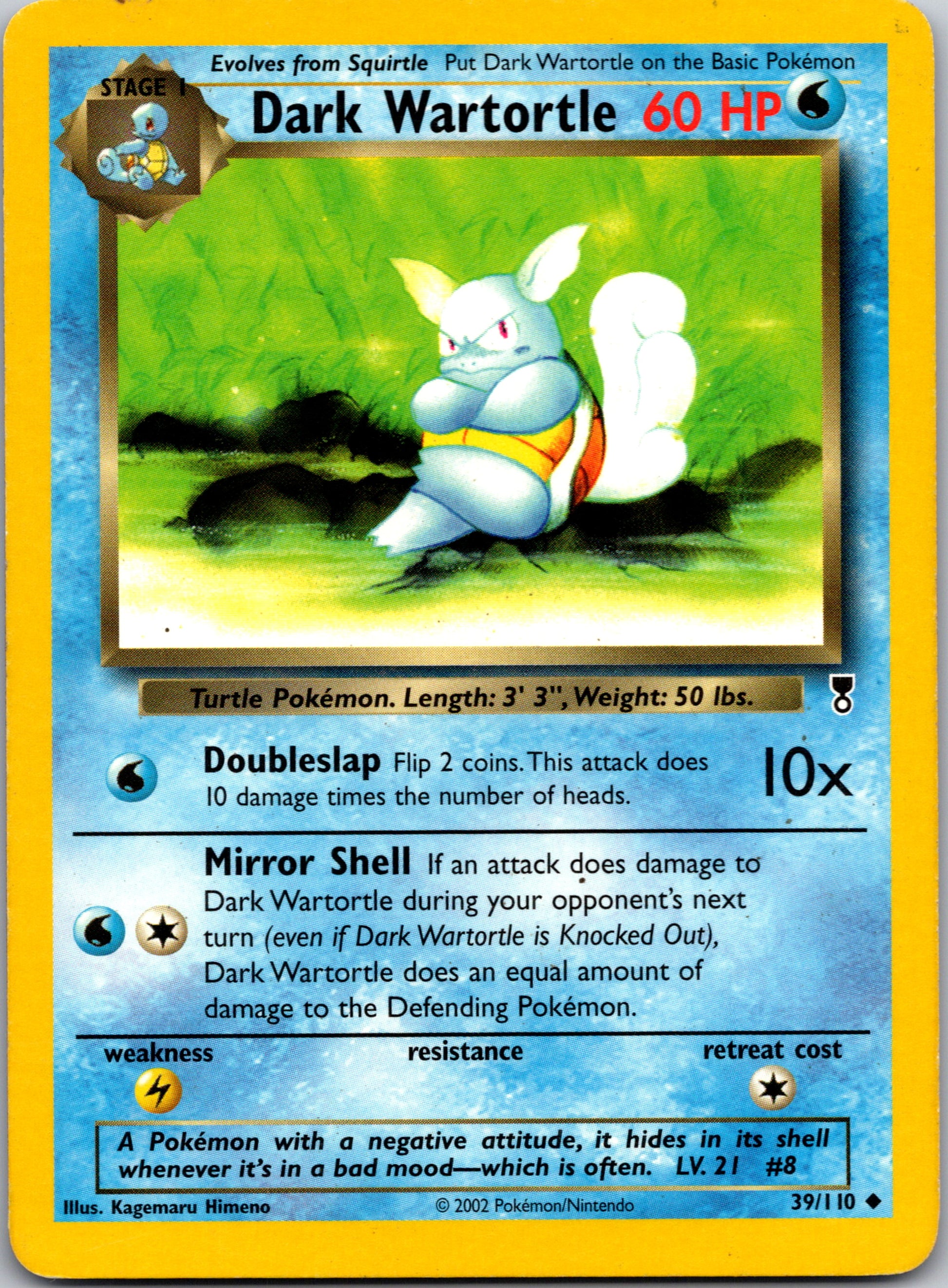 2002 Dark Wartortle 41/110 Legendary Collection Uncommon A249