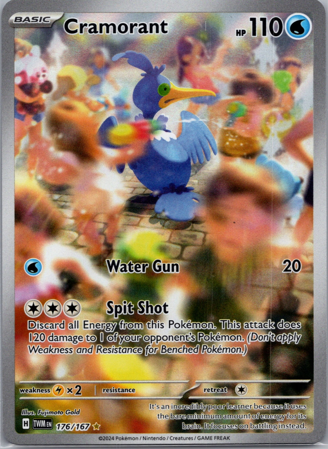 Cramorant Holofoil Illustration Rare SV06: Twilight Masquerade 176/167 NM