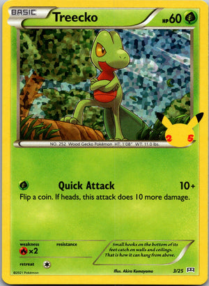 2021 McDonald's 25th Anniversary Promo 003/025 Treecko - 3/25 LP