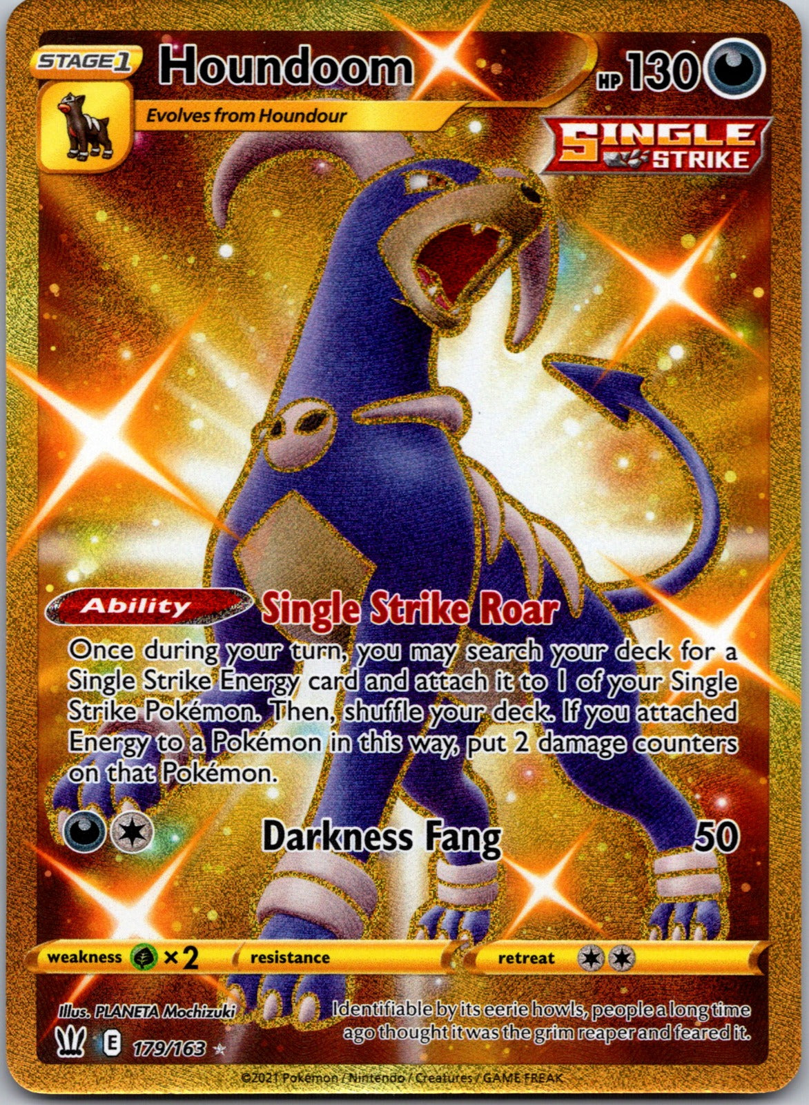 2021 SWSH05: Battle Styles 179/163 Houndoom (Secret) LP