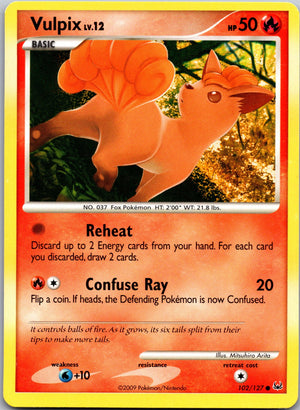 2009 Platinum 102/127 Vulpix LP