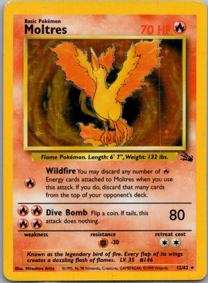 1999 Fossil 12/62 Moltres (12) Holo Rare G238