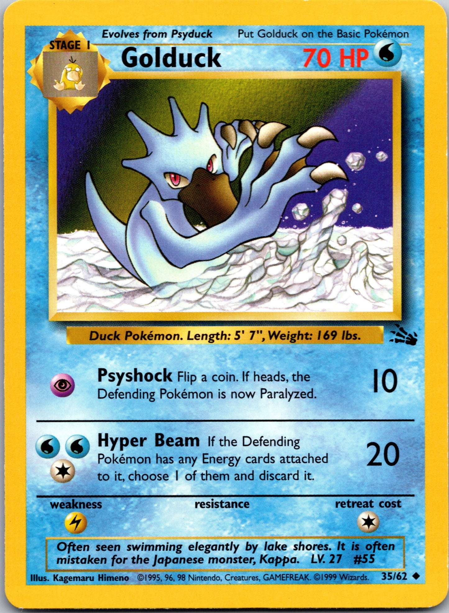2000 Fossil 35/62 Golduck Uncommon A331