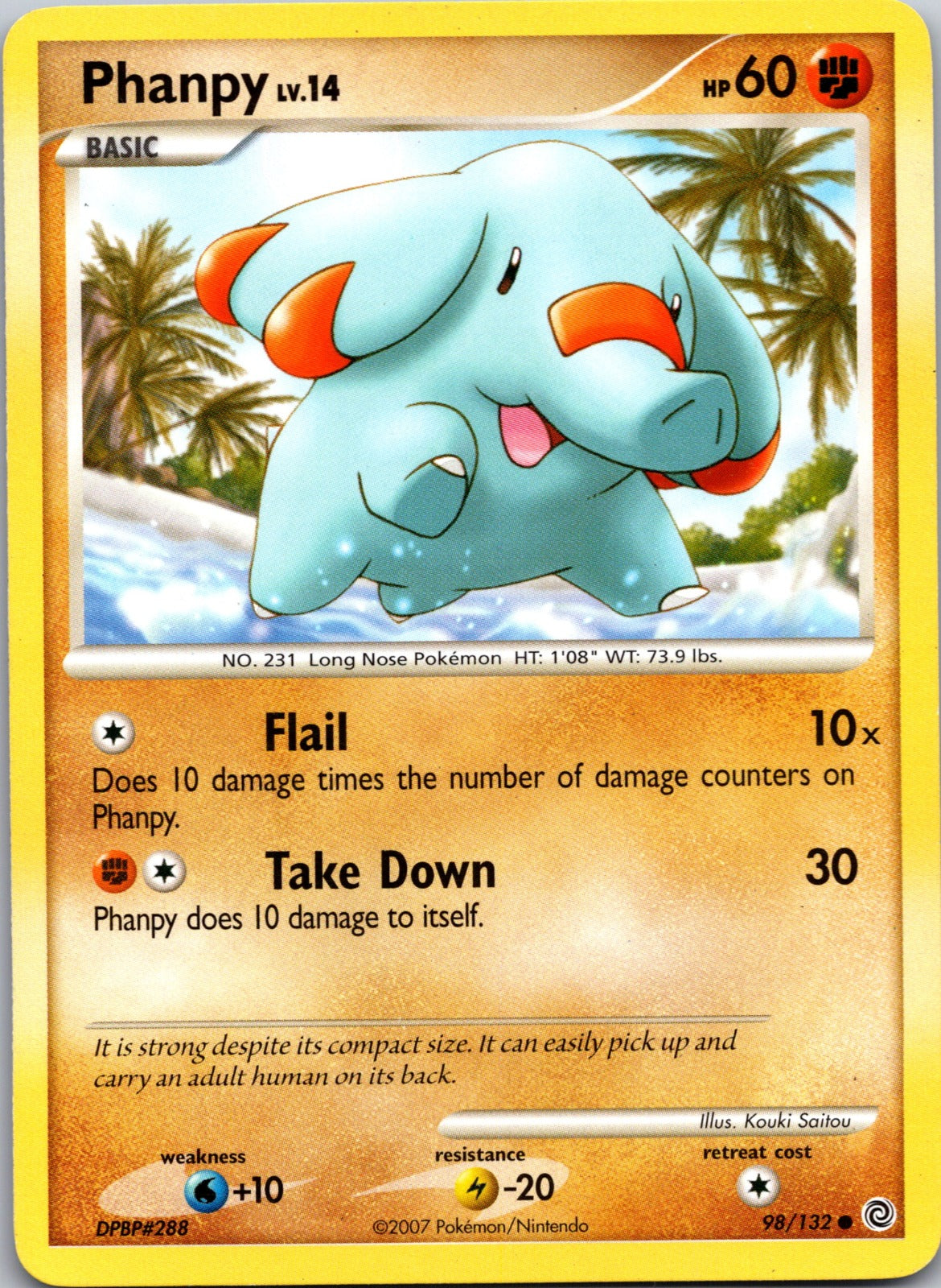 2007 Secret Wonders 98/132 Phanpy HP B348