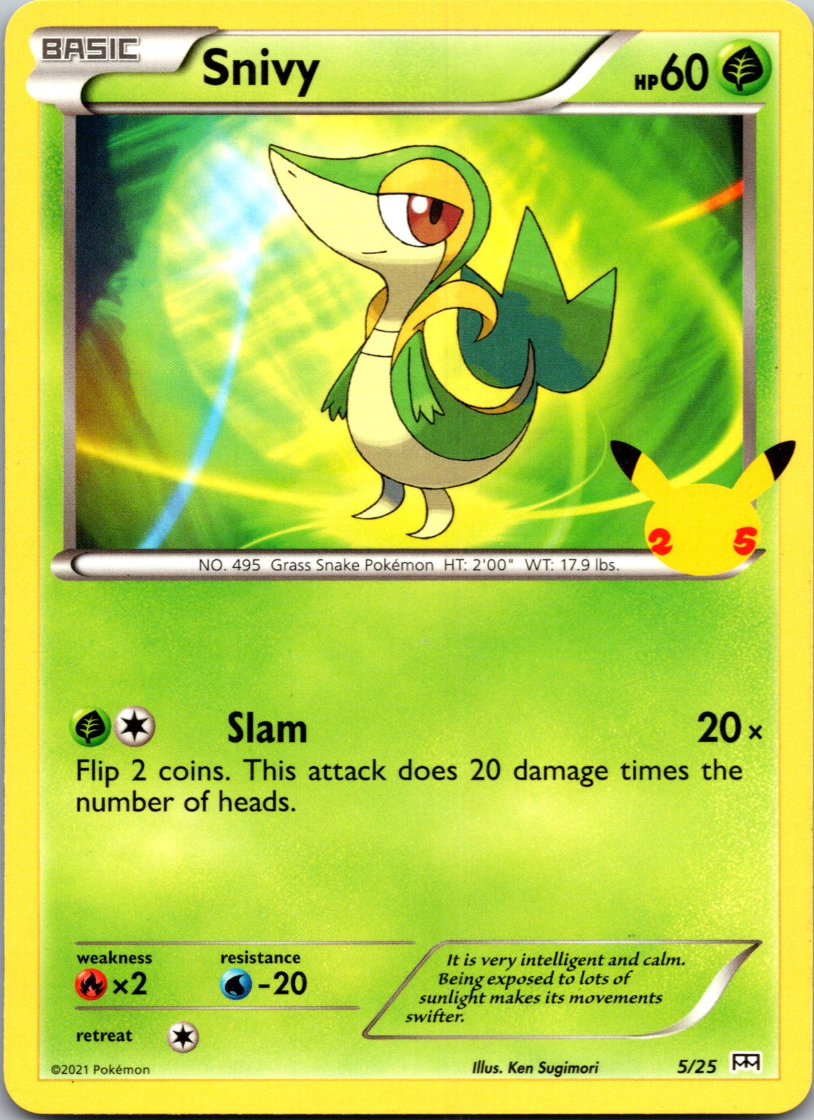 2021 McDonald's 25th Anniversary Promo 005/025 Snivy NM  X235