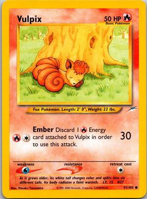 2002 Neo Destiny 091/105 Vulpix Common L68