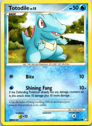2007 Mysterious Treasures 106/123 Totodile LP