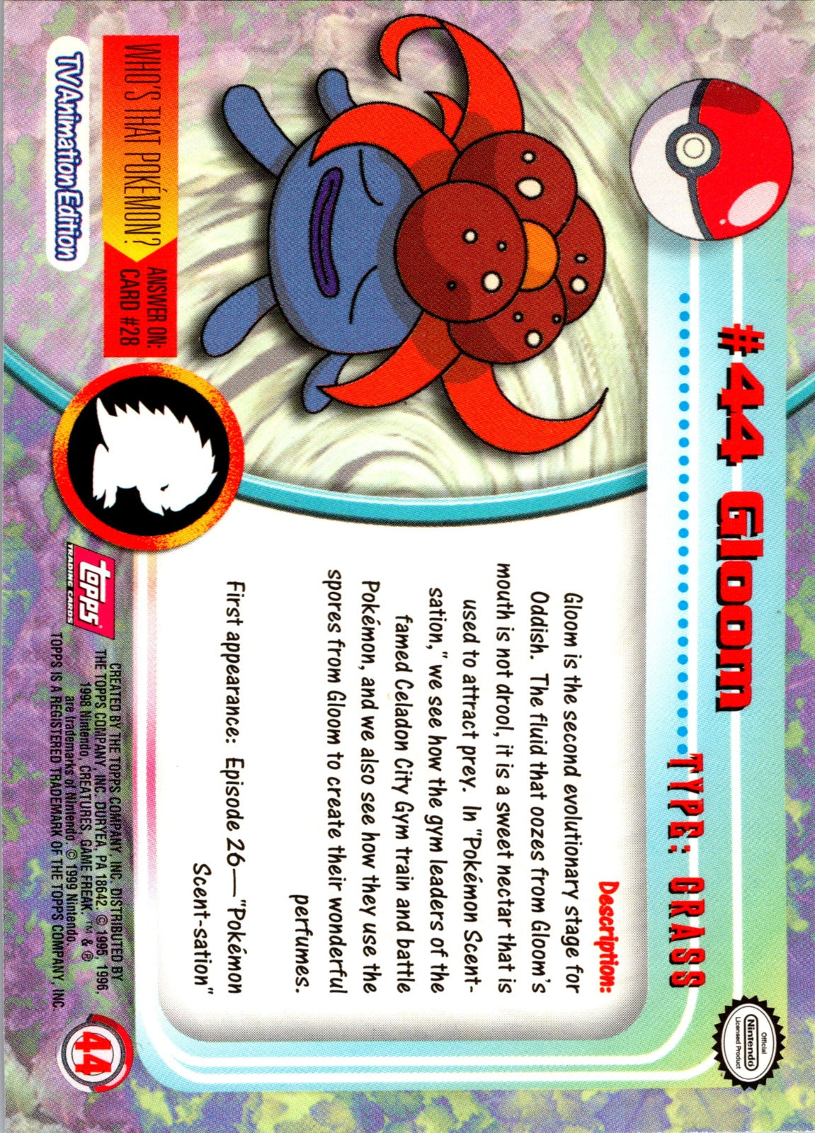1999 Topps TV Gloom LP  P85