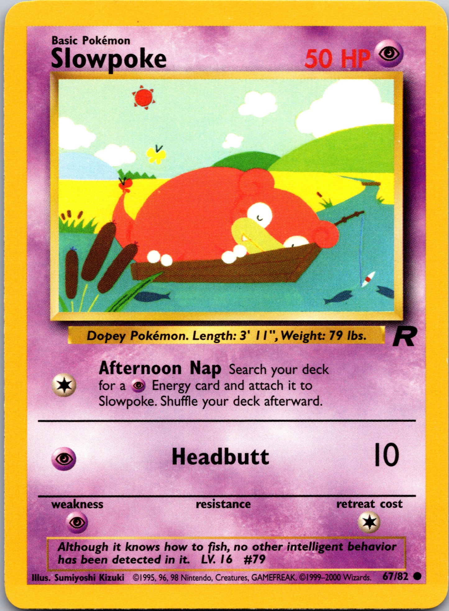 2000 Team Rocket 67/82 Slowpoke Common A123