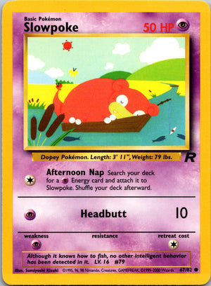 2000 Team Rocket 67/82 Slowpoke Common A123