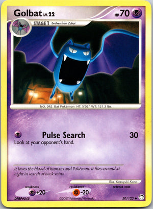 2007 Mysterious Treasures 50/123 Golbat LP