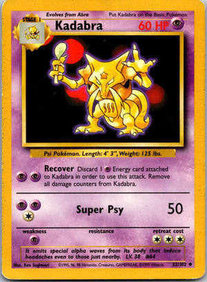 2000 Base Set 2 046/130 Kadabra LP