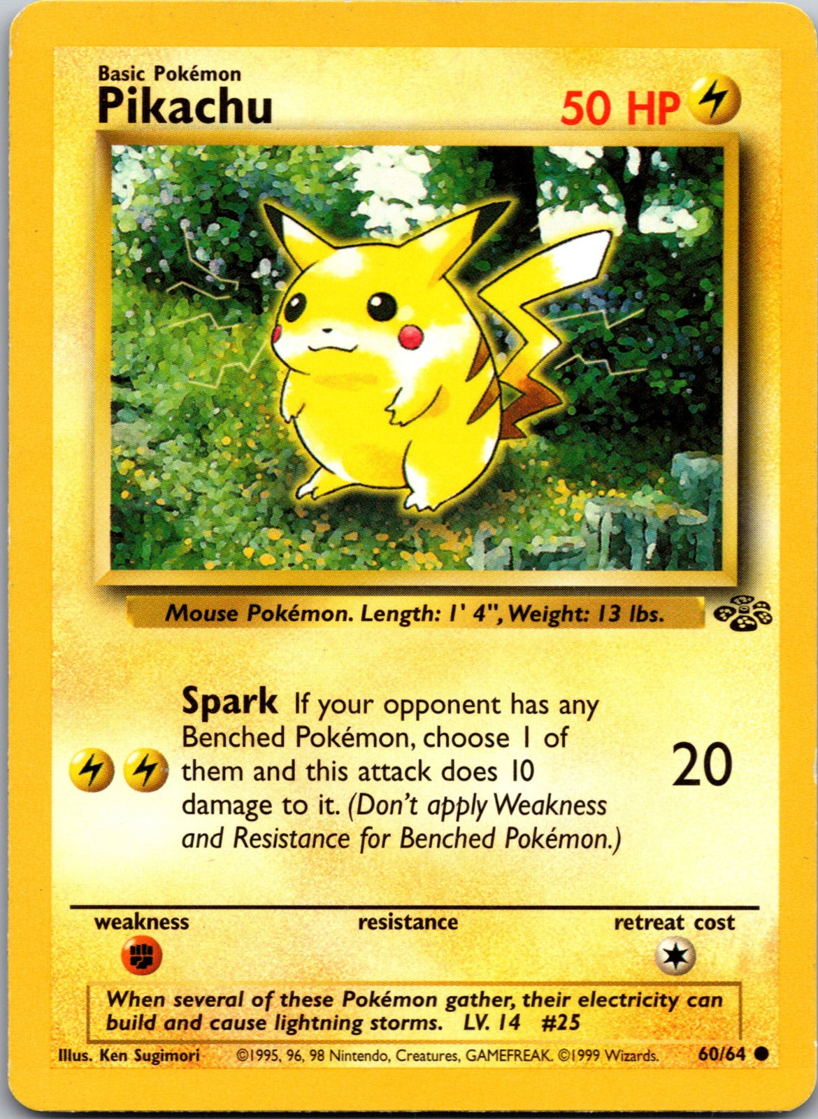 1999 Jungle 60/64 Pikachu LP Z186