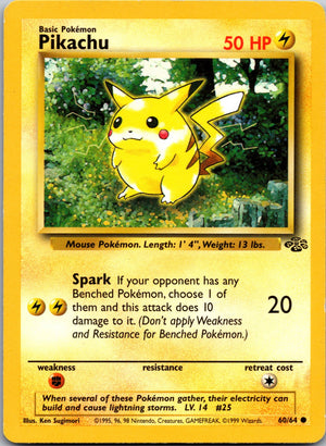 1999 Jungle 60/64 Pikachu LP
