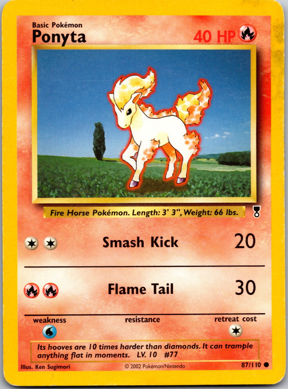 1999 Base Set (Shadowless) 060/102 Ponyta LP