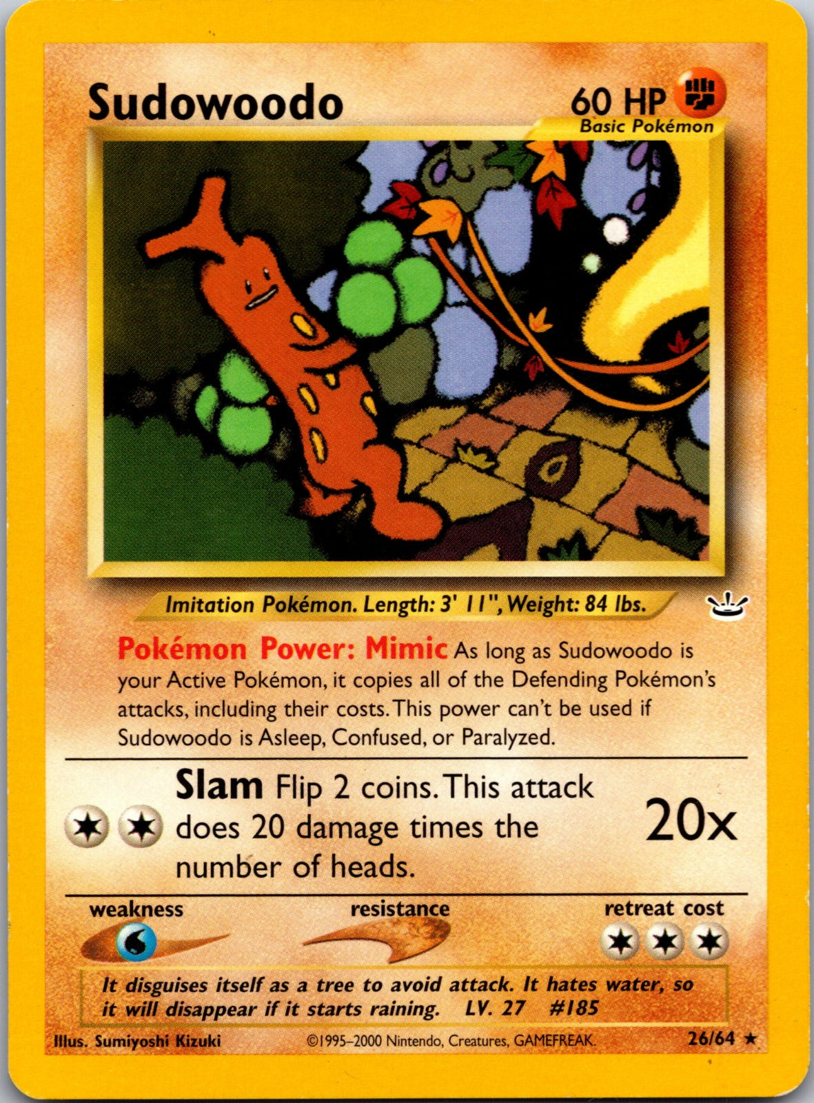 2001 Neo Revelation 26/64 Sudowoodo LP