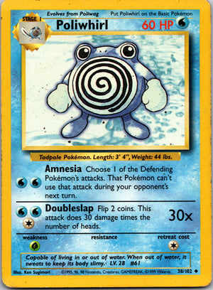 1999 Base Set 057/130 Poliwhirl Uncommon A212