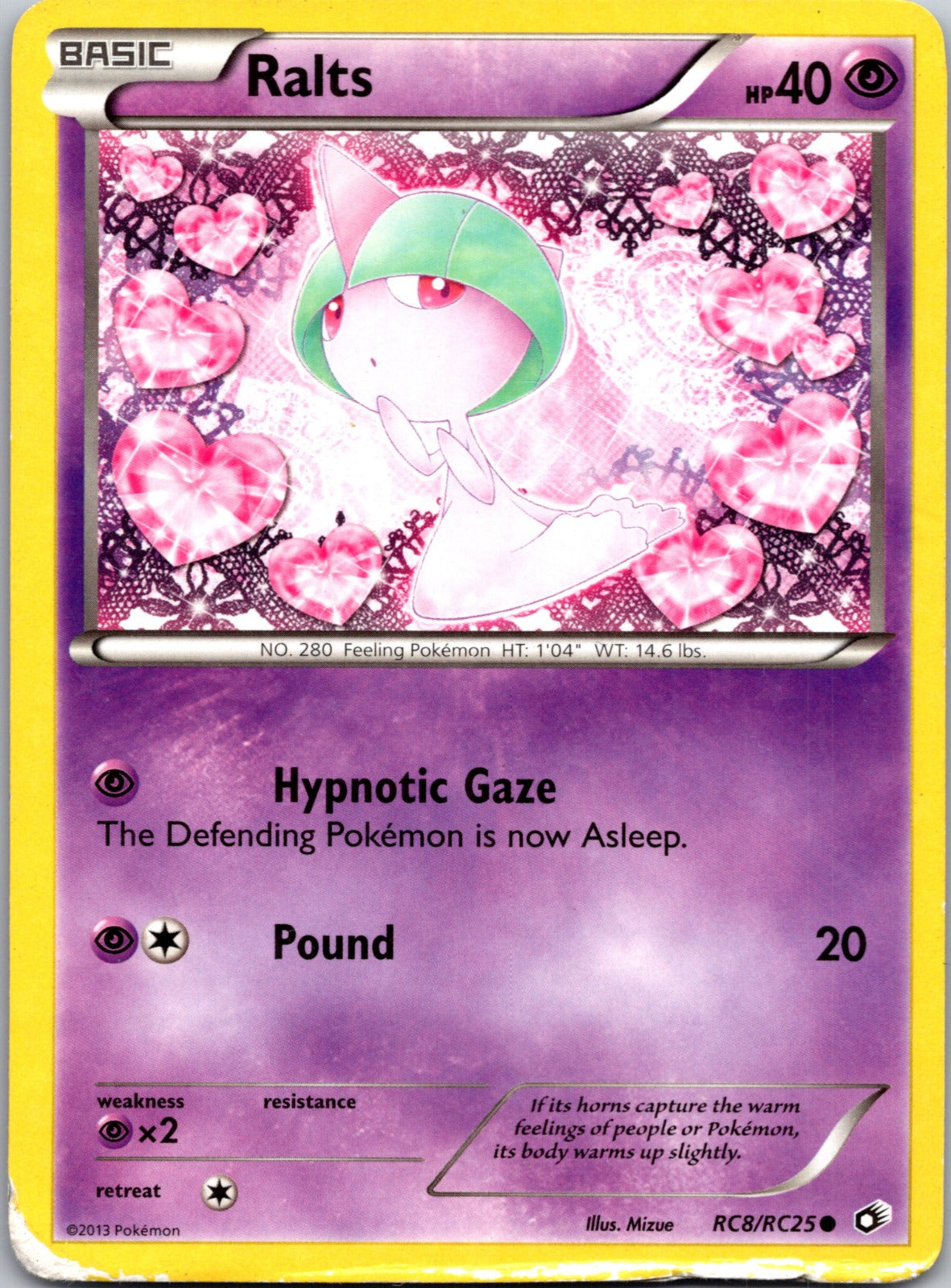 2013 Legendary Treasures: Radiant Collection RC8/RC25 Ralts LP