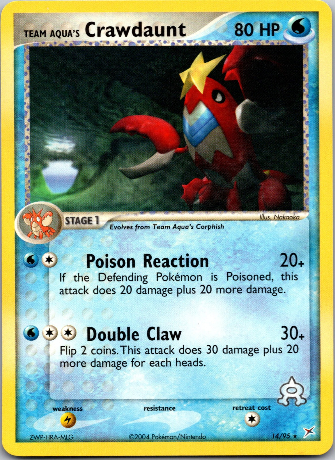 2004 Team Magma vs Team Aqua 14/95 Team Aqua's Crawdaunt LP