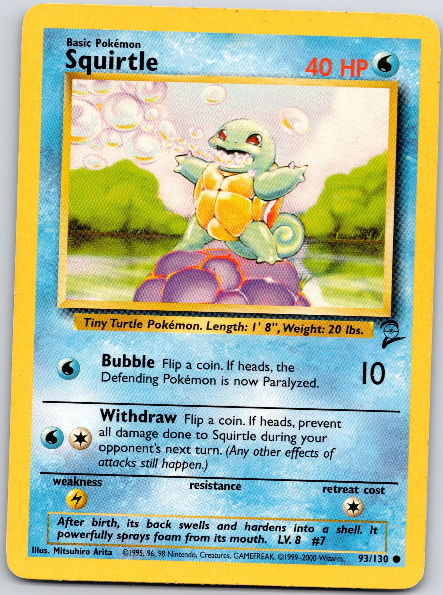 1999 Base Set 2 093/130 Squirtle Common A11