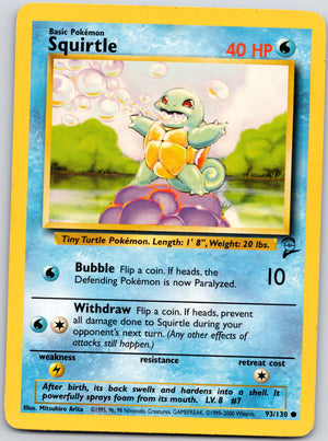 1999 Base Set 2 093/130 Squirtle Common A11