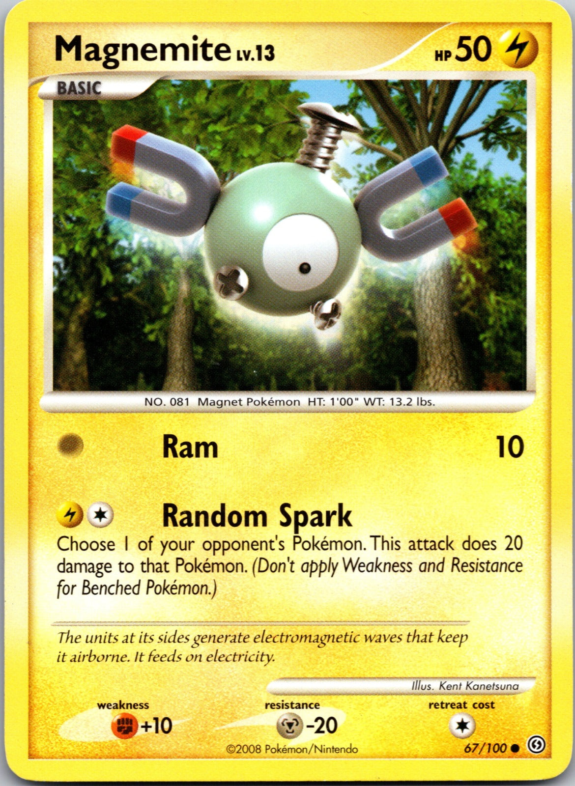 2008 Stormfront 67/100 Magnemite (67) LP A92