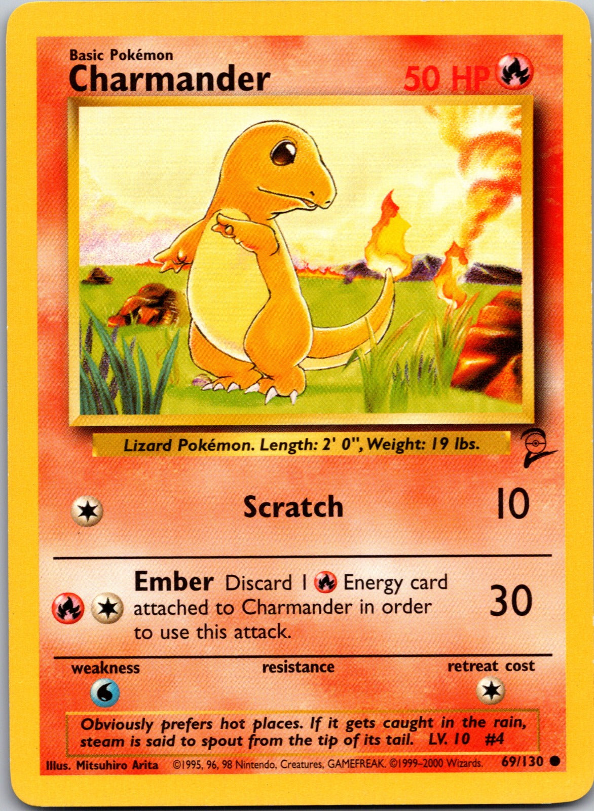 2000 Base Set 2 069/130 Charmander LP