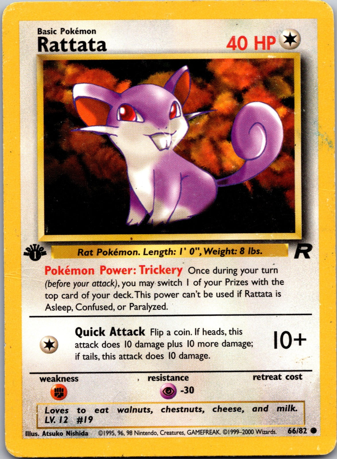 2000 Team Rocket 66/82 Rattata LP