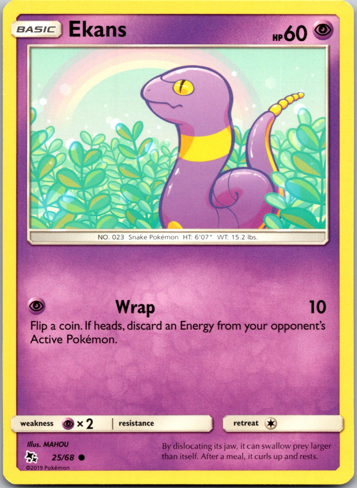 2019 Hidden Fates 25/68 Ekans (25) LP