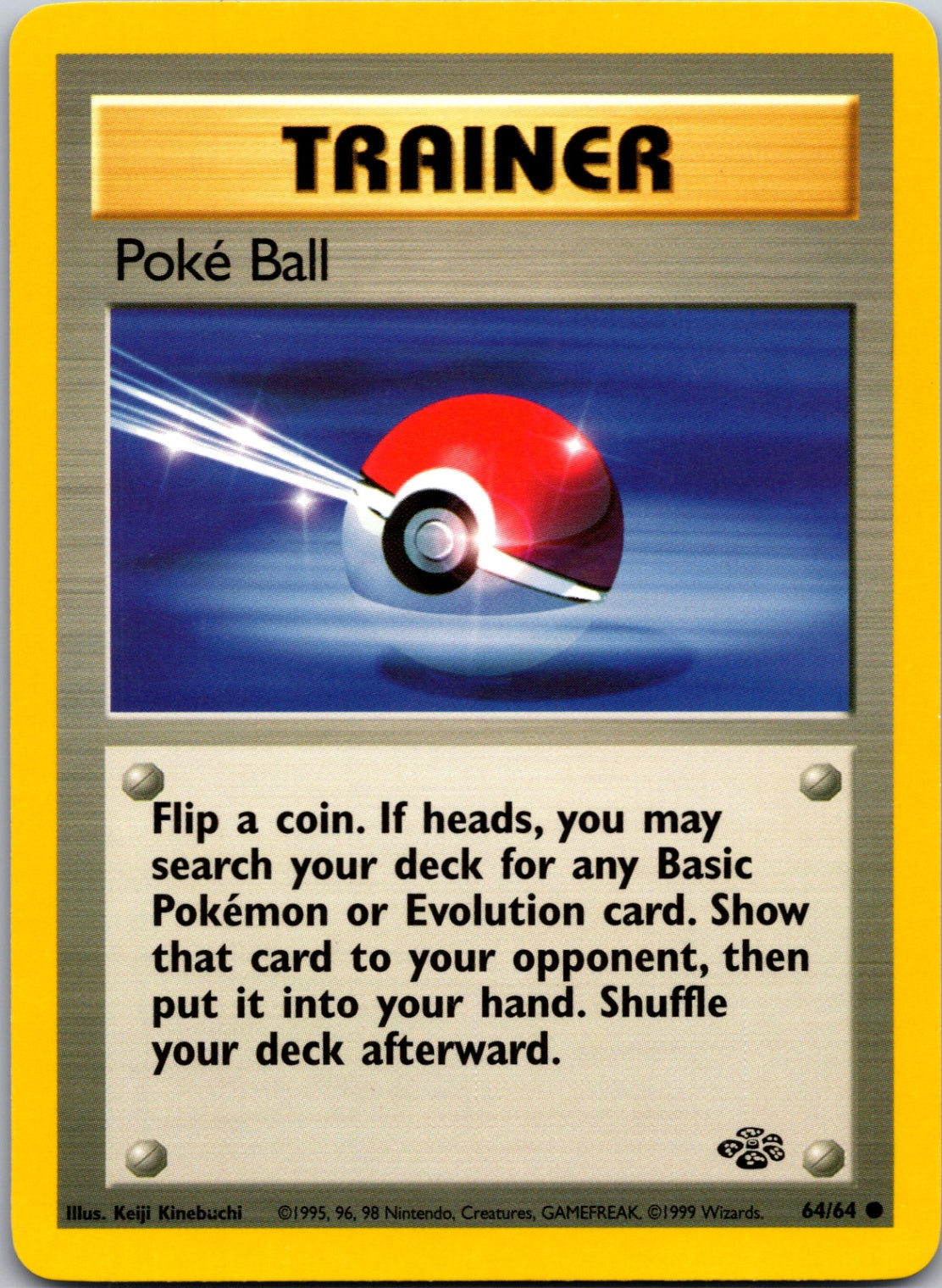 1999 Jungle #64/64 Poke Ball Common C192