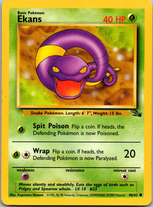 1999 Fossil #46/62 Ekans Common C203