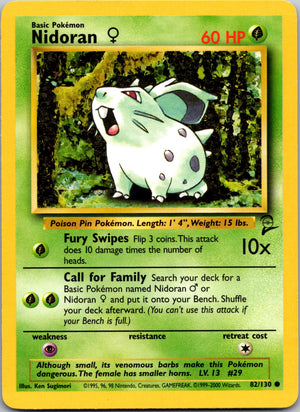 Nidoran F Common Base Set 2 082/130 LP