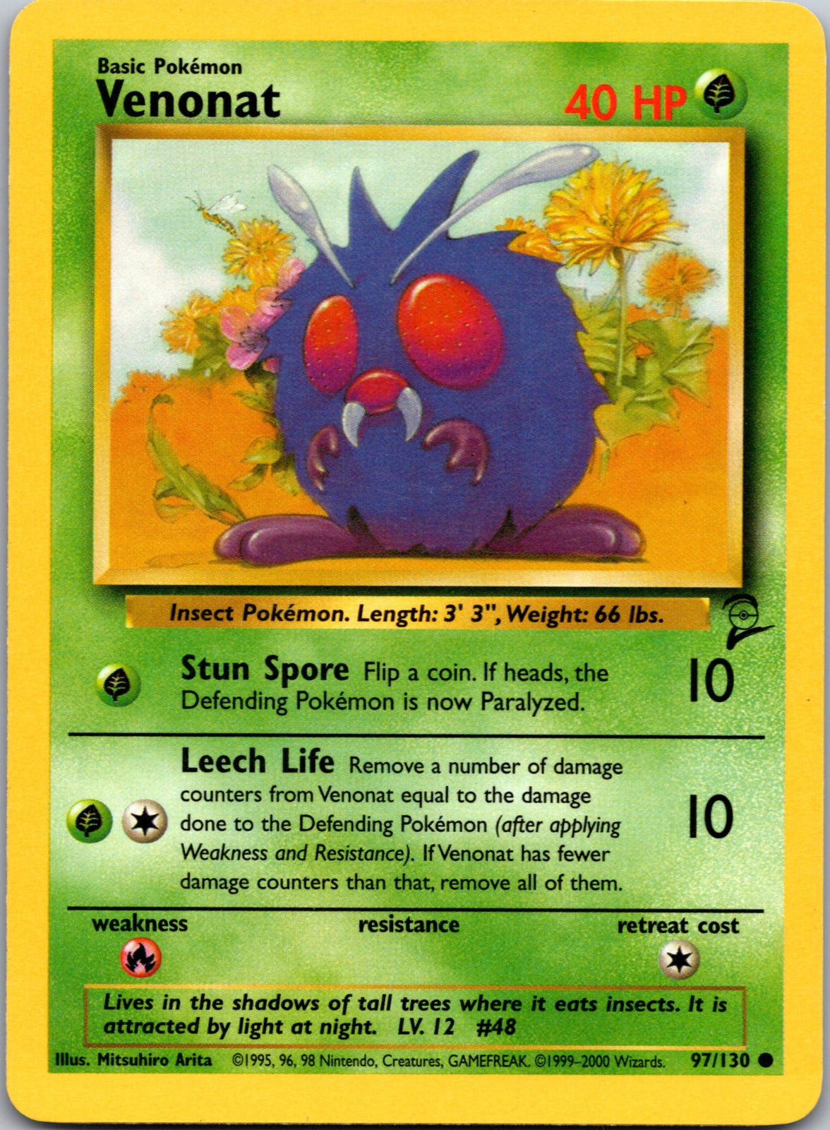 2000 Base Set 2 097/130 Venonat LP