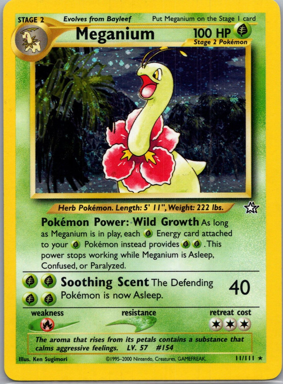 2000 Neo Genesis 011/111 Meganium (11) Holo Rare G345