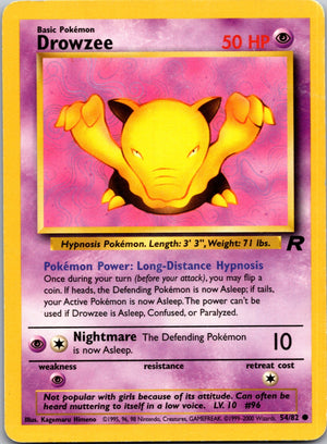 2000 Team Rocket 54/82 Drowzee Common M194