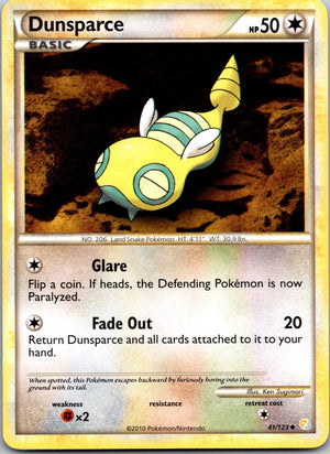 2010 HeartGold SoulSilver 41/123 Dunsparce LP