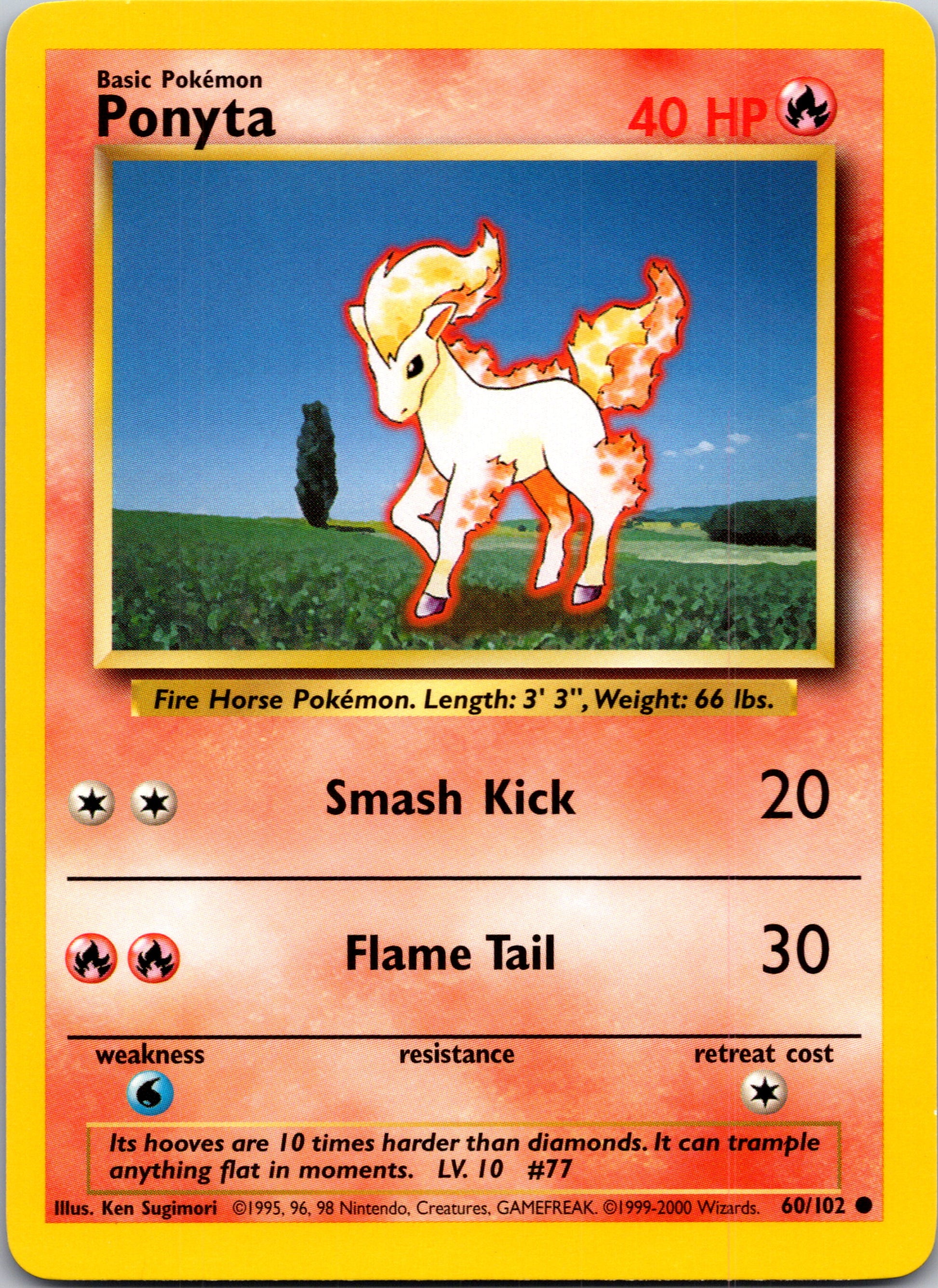 1999 Base Set 060/102 Ponyta Common A263