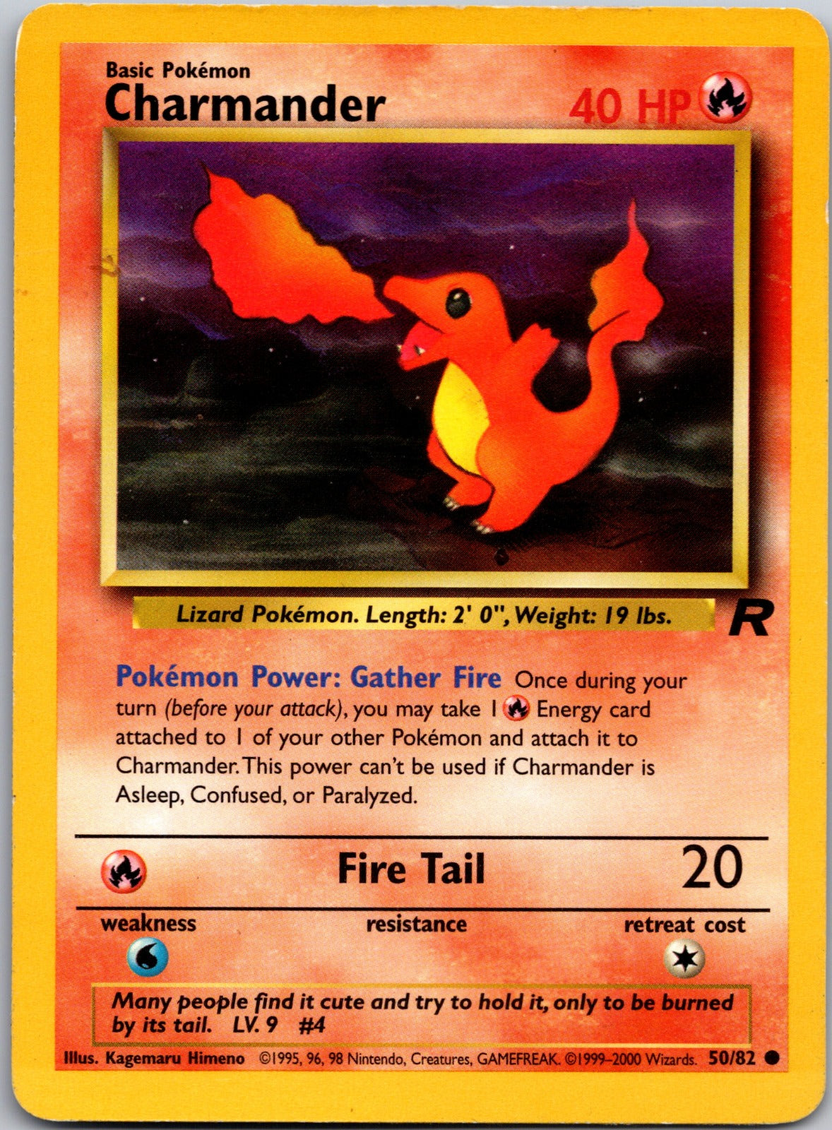 2000 Team Rocket 50/82 Charmander HP E299