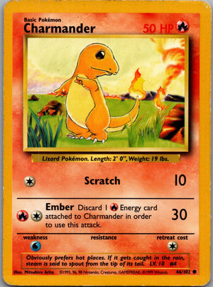 1999 Base Set #046/102 Charmander Common C40