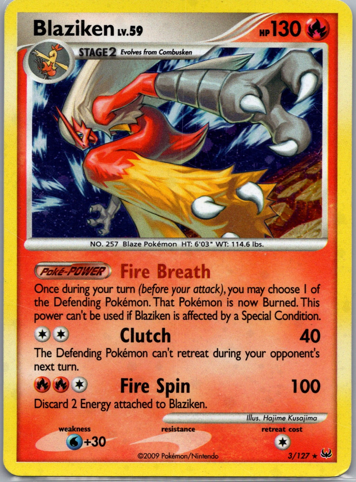 2009 Platinum 3/127 Blaziken LP