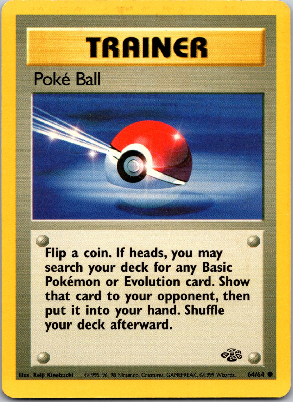 1999 Jungle #64/64 Poke Ball Common C179